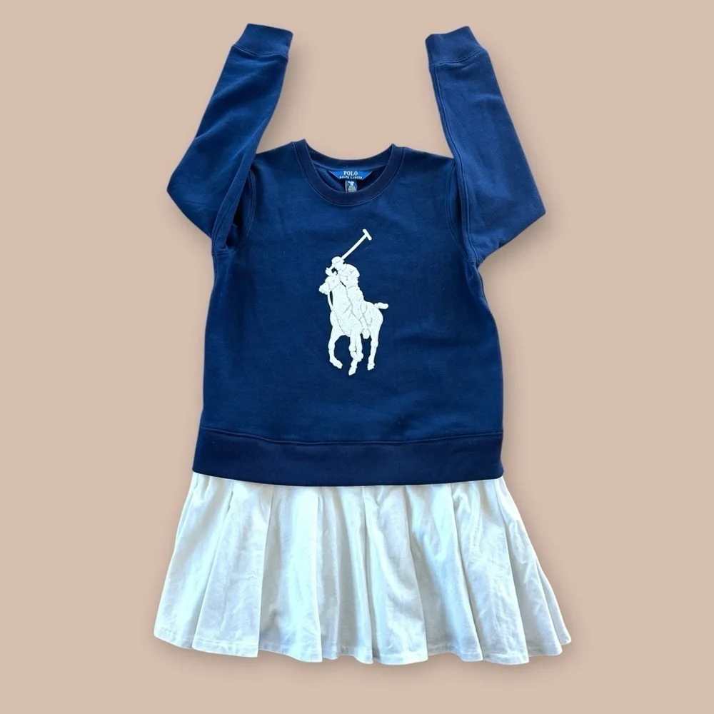 POLO RALPH LAUREN Kids Vestito Per Bambini In Navy Blue size dress XL